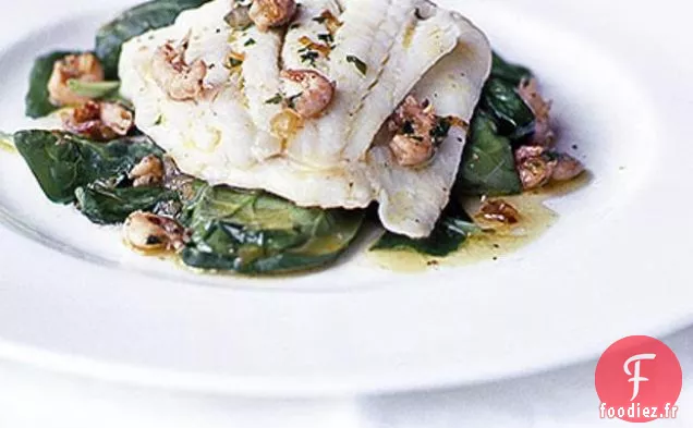 Plie Au Beurre De Crevettes Brunes