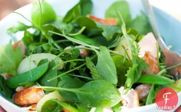 Salade De Saumon Poché, Pois Mange-Tout Et Pommes De Terre Fingerling