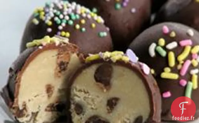 Boules de Pâte à Biscuits aux Pépites de Chocolat Congelées