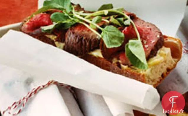 Sandwichs De Filet De Bœuf À La Mayonnaise Aux Herbes