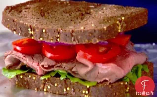 Sandwich au Rôti de Bœuf au Cresson et Mayonnaise au Raifort
