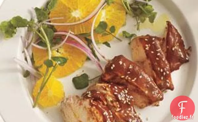 Poulet Rôti À La Sauce Mole Et Salade D'Agrumes