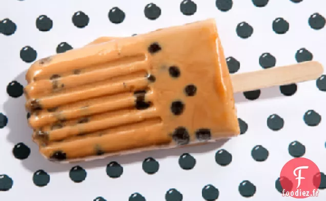 Thé au Lait avec des Glaçons aux Perles de Tapioca