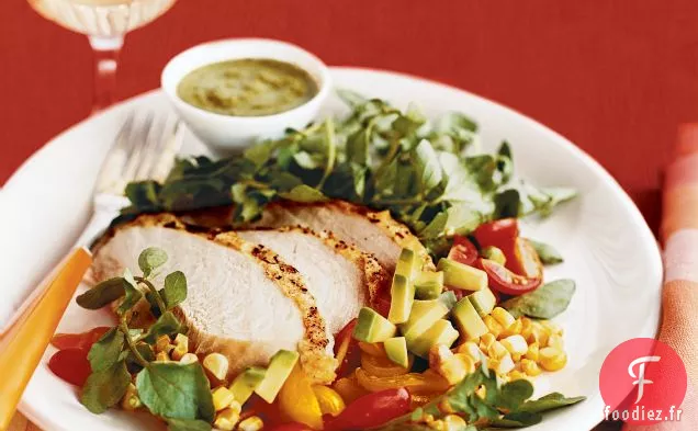 Salade de Poulet à la Vinaigrette Poblano