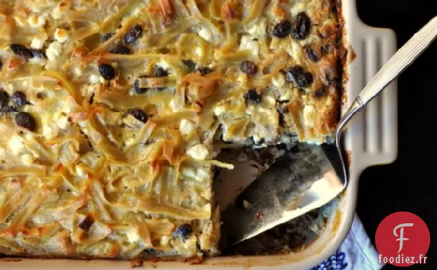 Kugel Aux Nouilles aux Raisins Et à la Cannelle