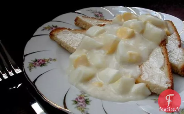 Œufs à la crème sur Pain grillé