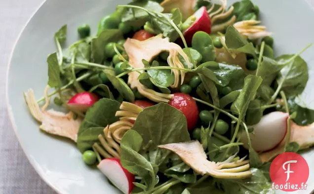 Salade de Légumes Croquants aux Petits Pois et Radis Sautés