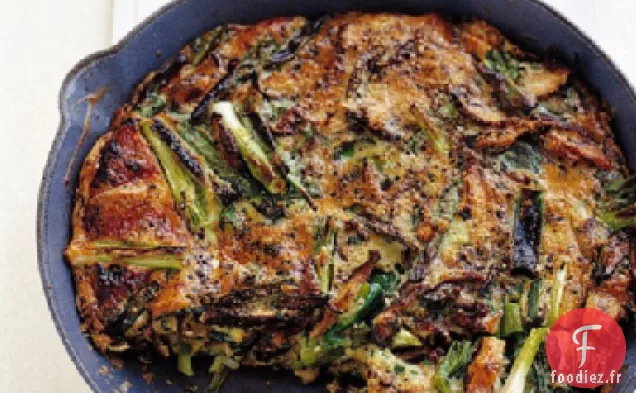 Frittata aux Champignons et aux Oignons verts
