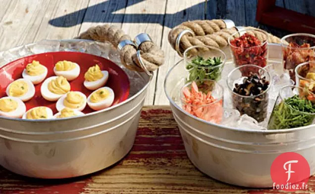 Œufs Farcis avec Garnitures assorties