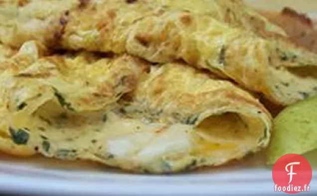 Rouleau d'Omelette au Fromage Feta Égyptien