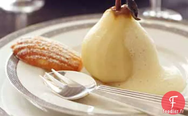 Poires Cuites au Four avec Sauce à la Crème de Sauternes