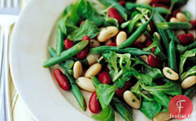 Salade De Trois haricots Avec Vinaigrette Au Miel Et À La moutarde