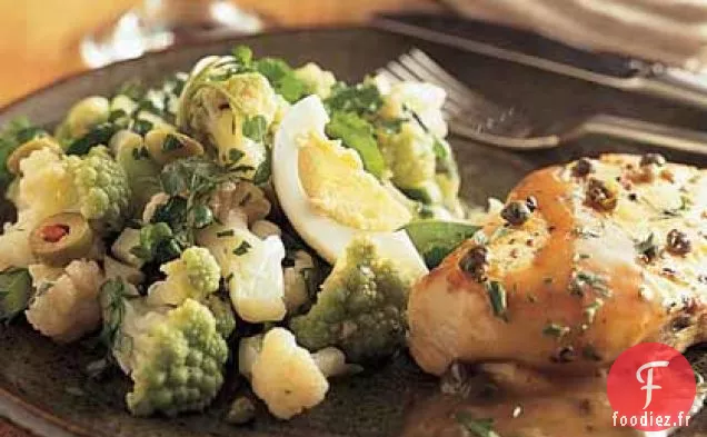 Salade de Chou-Fleur et Broccoli avec Vinaigrette au Xérès