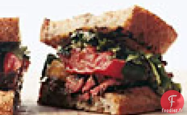 Sandwichs à l'Entrecôte et aux Tomates Rôties