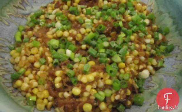 Maïs Sauté au Bacon et Oignons verts