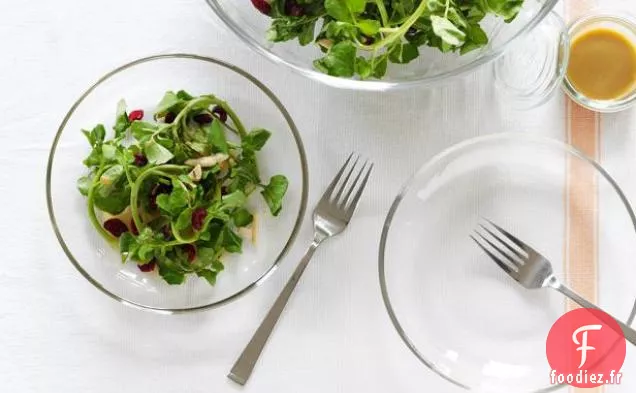 Salade de Cresson aux Fruits Secs et Amandes