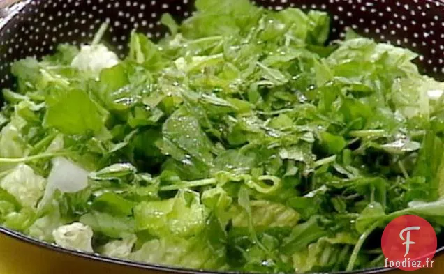 Salade de Cresson avec Vinaigrette au Citron Vert