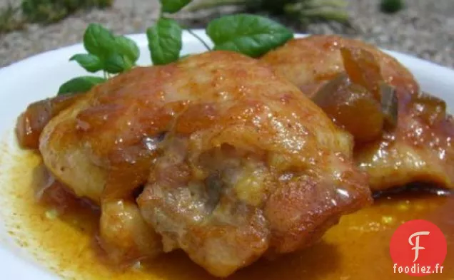 Cuisses de Poulet dans une Marinade au Curry de Mangue