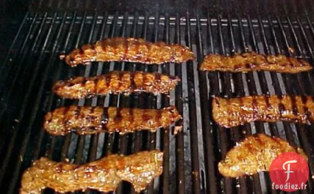 Steak De Flanc Avec Marinade Au Bourbon Et Au Romarin