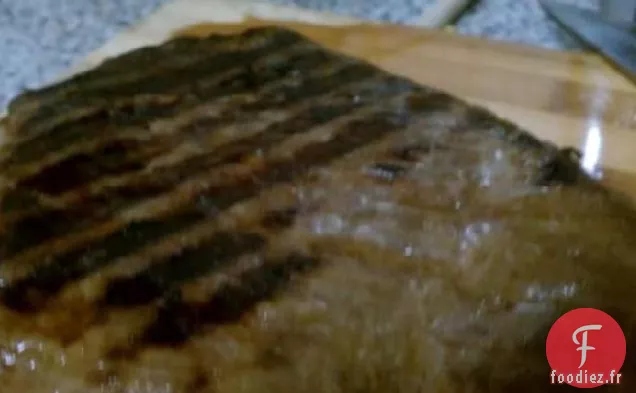 Steak de Flanc Mariné au Persil Frais et à la Sauce Soja