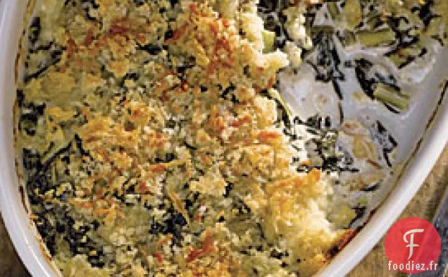 Gratin Crémeux De Pissenlit Et Fromage De Chèvre