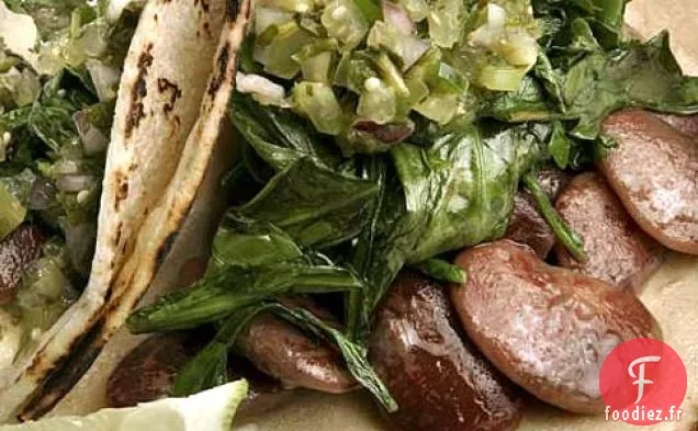 Tacos Au Pissenlit Vert Et Aux Haricots De Lima De Noël