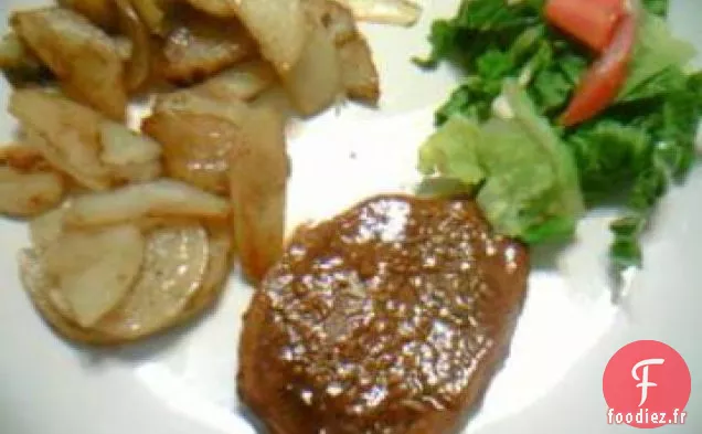 Steak de Bœuf ou de Porc Cuit au Four Avec Sauce Acidulée