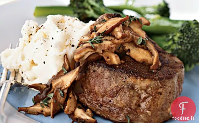 Steaks de Filet de Bœuf à la Sauce aux Champignons Shiitake