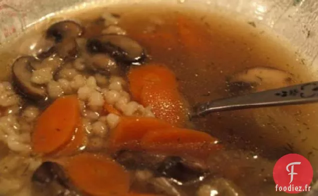 Soupe aux Champignons et à l'Orge