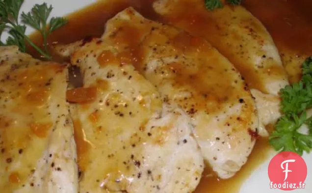 Poitrines De Poulet Avec Glaçage À L'Orange Orientale