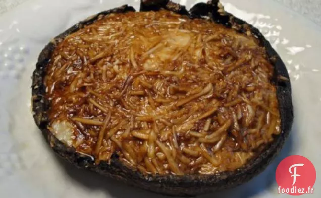 Champignons Portobello Farcis Au Fromage Avec Glaçage Balsamique