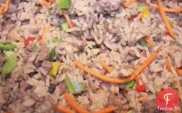 Riz Facile et Hamburger Un Plat Dîner