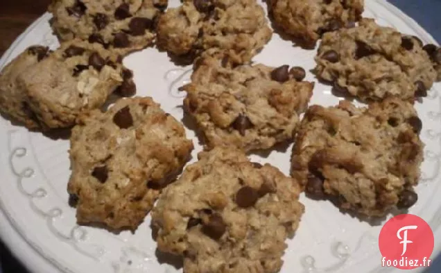 Biscuits Végétaliens aux Pépites de Chocolat à l'Avoine Et aux Noix