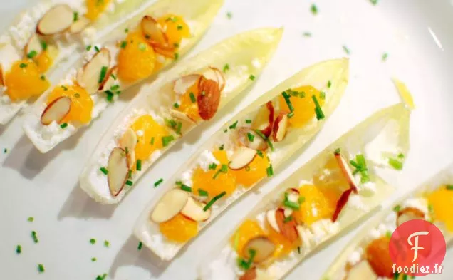Endives Au Fromage De Chèvre, Mandarines Et Amandes