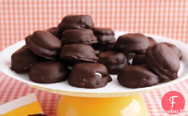 Biscuits à La Guimauve Enrobés De Chocolat
