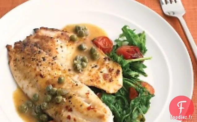 Tilapia À La Roquette, Aux Câpres Et Aux Tomates