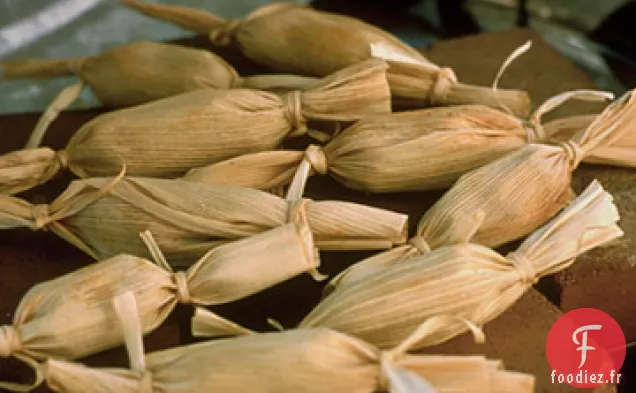 Tamales de Poulet Effiloché et de Maïs