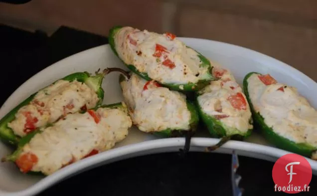 Poppers De Poivrons Grillés Au Fromage De Chèvre