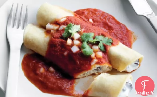 Enchiladas aux Haricots et au Fromage