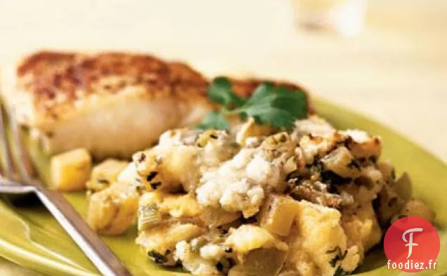 Polenta au Fromage - Gratin de Tomates Vertes