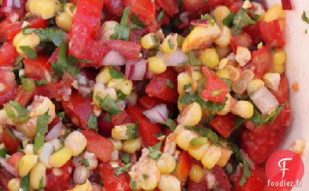 Salsa de Tomates Fraîches et Haricots Noirs