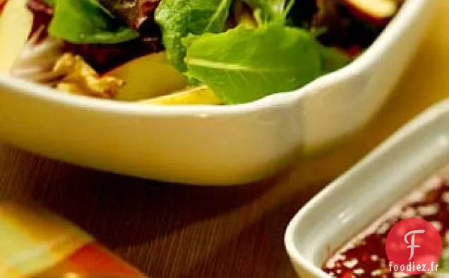 Salade De Poires Et Pommes Avec Vinaigrette Aux Canneberges
