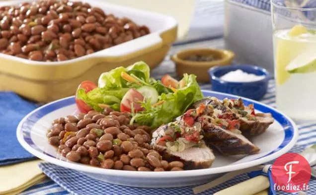 Filet de Porc à la Tomate Carbonisée et Salsa au Jalapeno