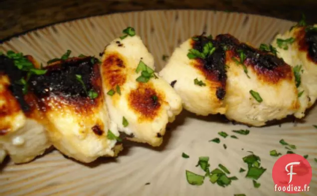 Bouchées De Poulet Margarita Grillées Avec Trempette Salsa-Crème Sure