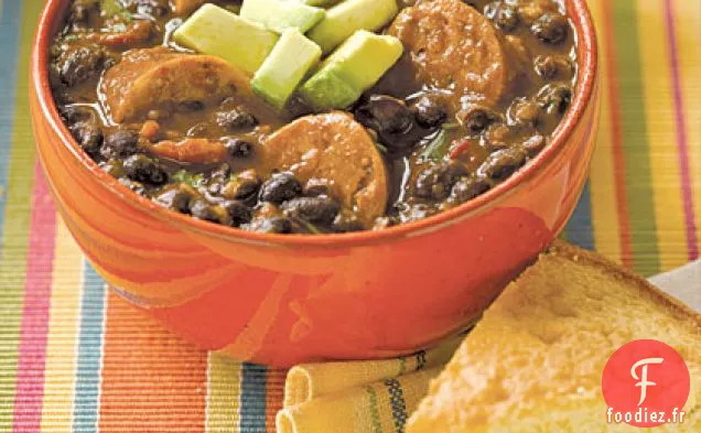 Soupe aux Haricots Noirs avec Saucisse