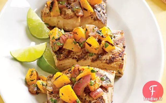 Pêche Grillée Ardente et Salsa Habanero