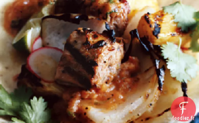 Brochettes de Porc al Pastor