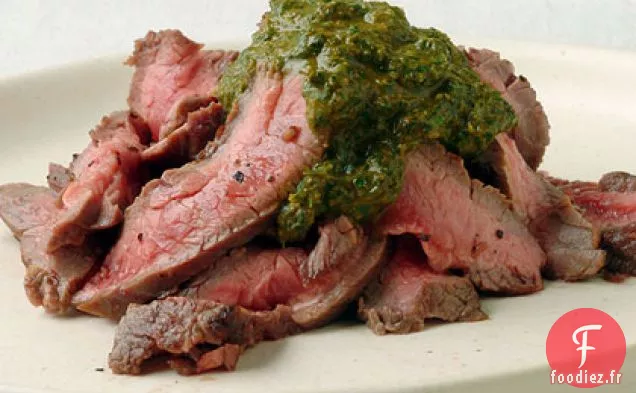 Steak de Flanc Grillé à la Poêle avec Chermoula