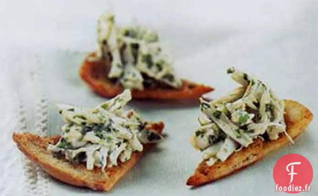 Canapés de Crabe au Cumin
