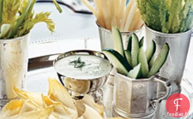Crudites Blanches Avec Trempette Au Babeurre